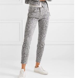 Current Elliott leopard print jeans